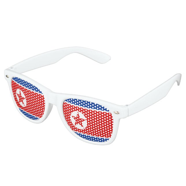 Gafas De Fiesta Retro Bandera de Corea del Norte (Ángulo)