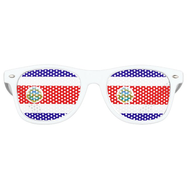 Gafas De Fiesta Retro Bandera de Costa Rica (Anverso)