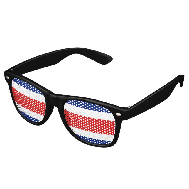 Gafas De Fiesta Retro Bandera de Costa Rica (Ángulo)