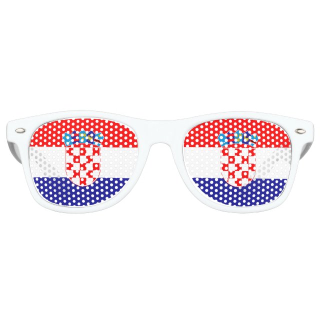 Gafas De Fiesta Retro Bandera de Croacia (Anverso)