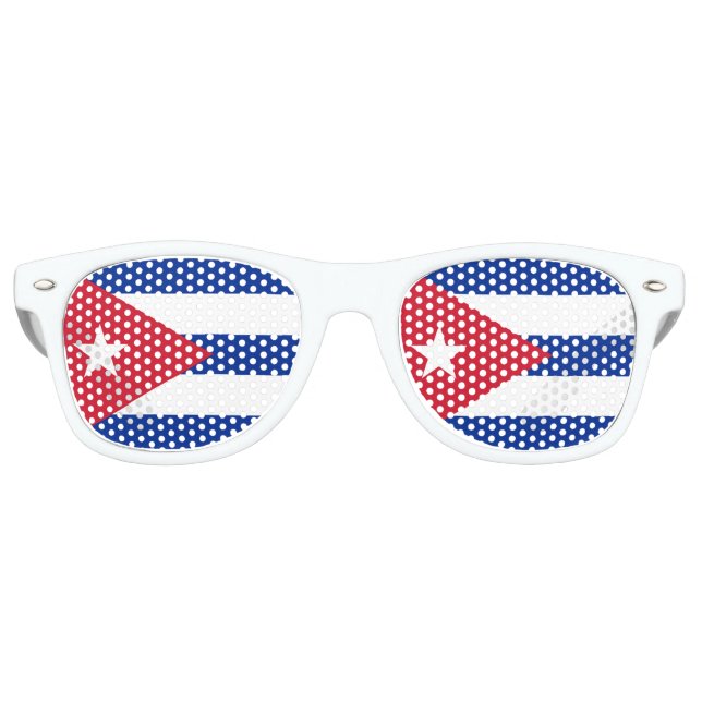Gafas De Fiesta Retro Bandera de Cuba (Anverso)