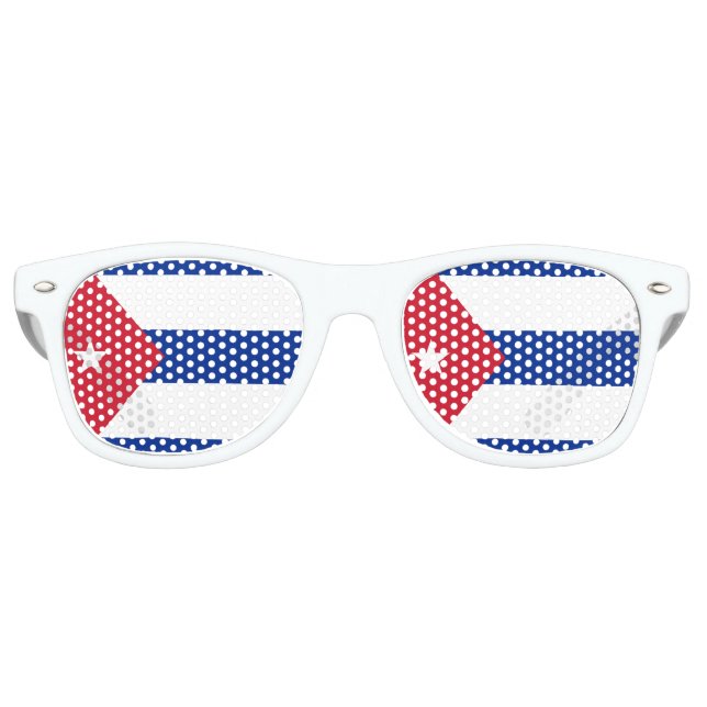 Gafas De Fiesta Retro Bandera de Cuba (Anverso)