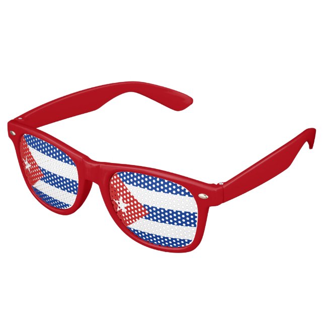 Gafas De Fiesta Retro Bandera de Cuba (Ángulo)