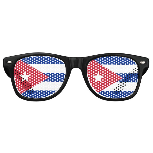 Gafas De Fiesta Retro Bandera de Cuba Fiestas de sol (Anverso)