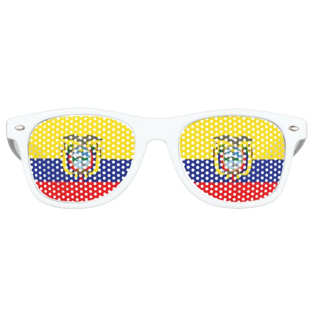 Gafas De Fiesta Retro Bandera de Ecuador (Anverso)