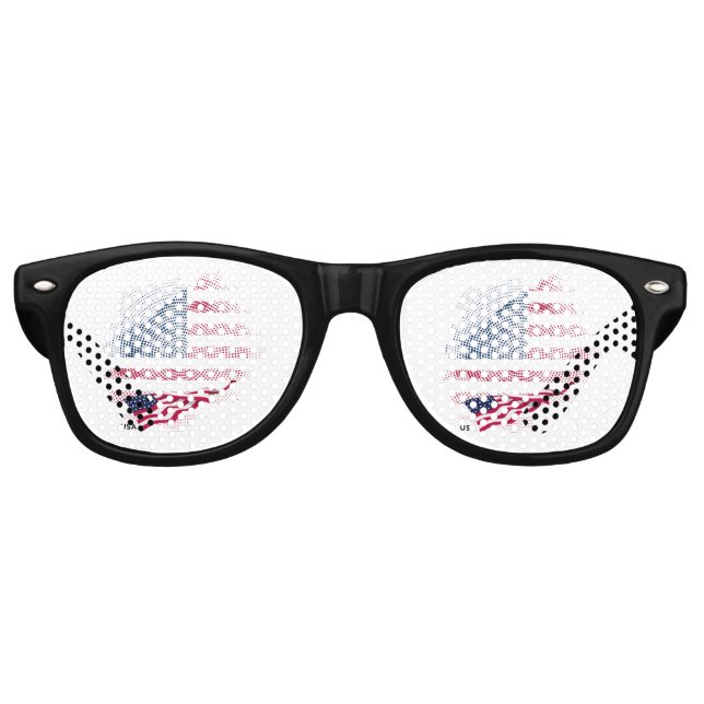 Gafas De Fiesta Retro bandera de EE. UU. (Anverso)
