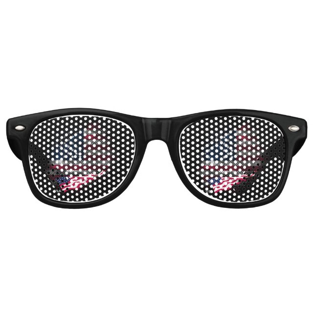 Gafas De Fiesta Retro bandera de EE. UU. (Anverso)