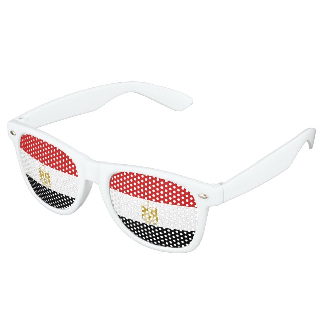Gafas De Fiesta Retro Bandera de Egipto (Ángulo)