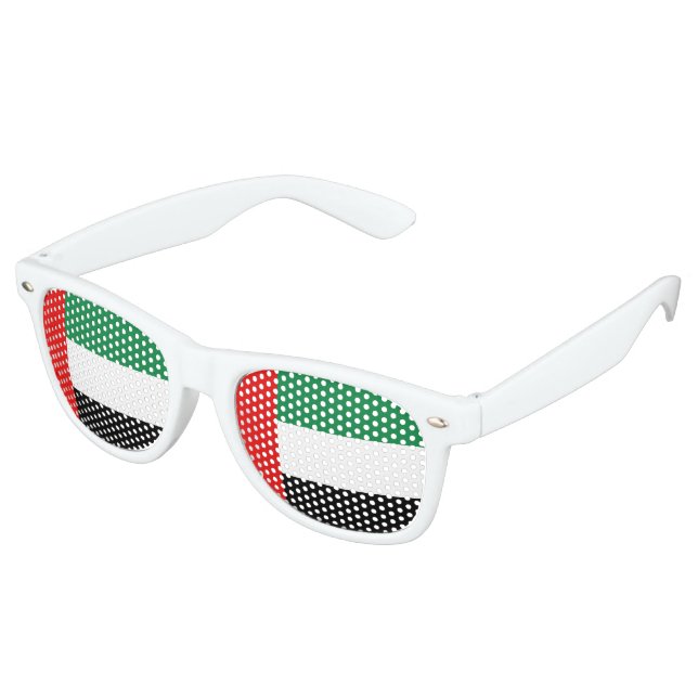 Gafas De Fiesta Retro Bandera de Emiratos Árabes Unidos (Ángulo)