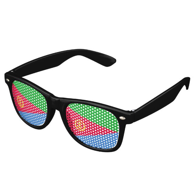 Gafas De Fiesta Retro Bandera de Eritrea (Ángulo)