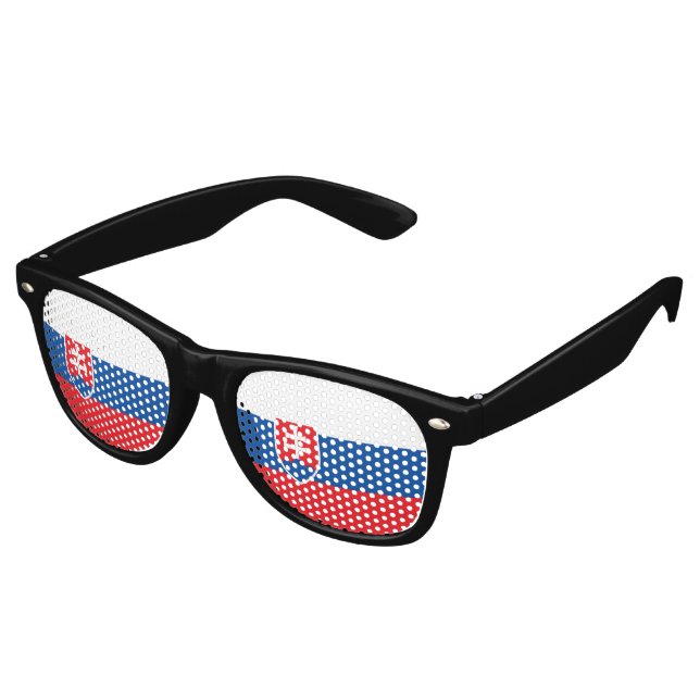 Gafas De Fiesta Retro Bandera de Eslovaquia (Ángulo)