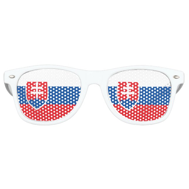 Gafas De Fiesta Retro Bandera de Eslovaquia (Anverso)