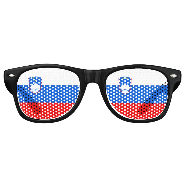 Gafas De Fiesta Retro Bandera de Eslovenia (Anverso)