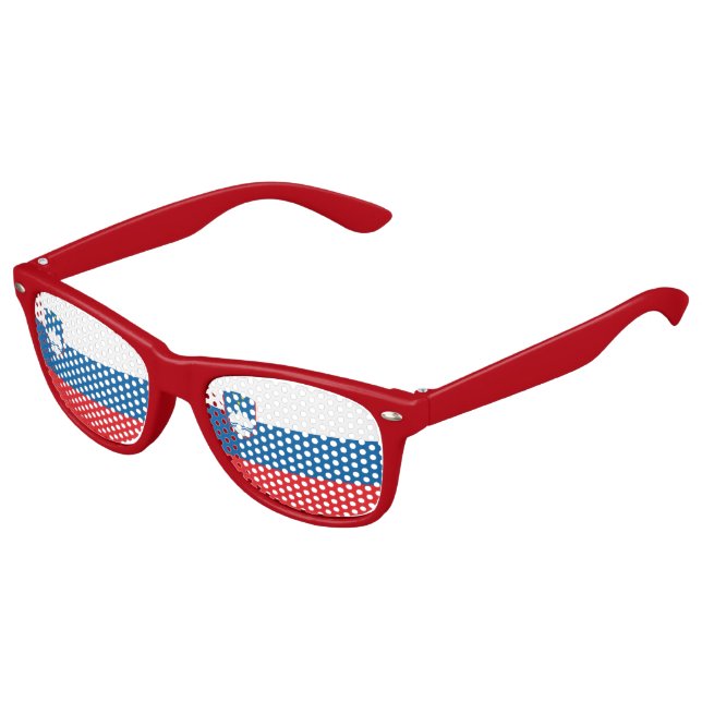 Gafas De Fiesta Retro Bandera de Eslovenia (Ángulo)