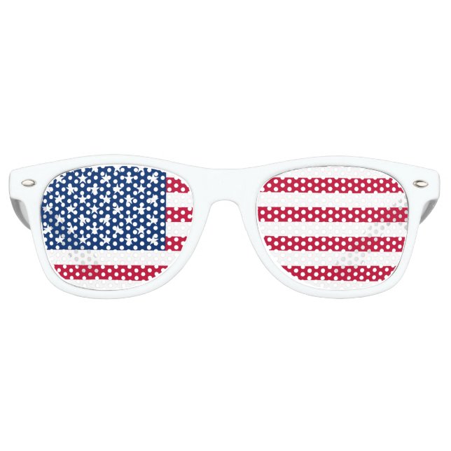Gafas De Fiesta Retro Bandera de Estados Unidos (Anverso)