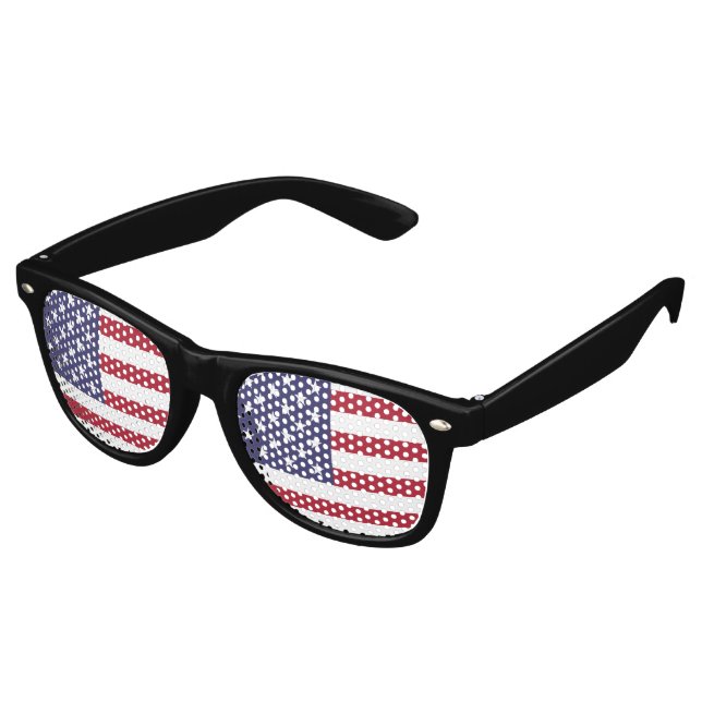 Gafas De Fiesta Retro Bandera de Estados Unidos Patriótica Bandera Estre (Ángulo)