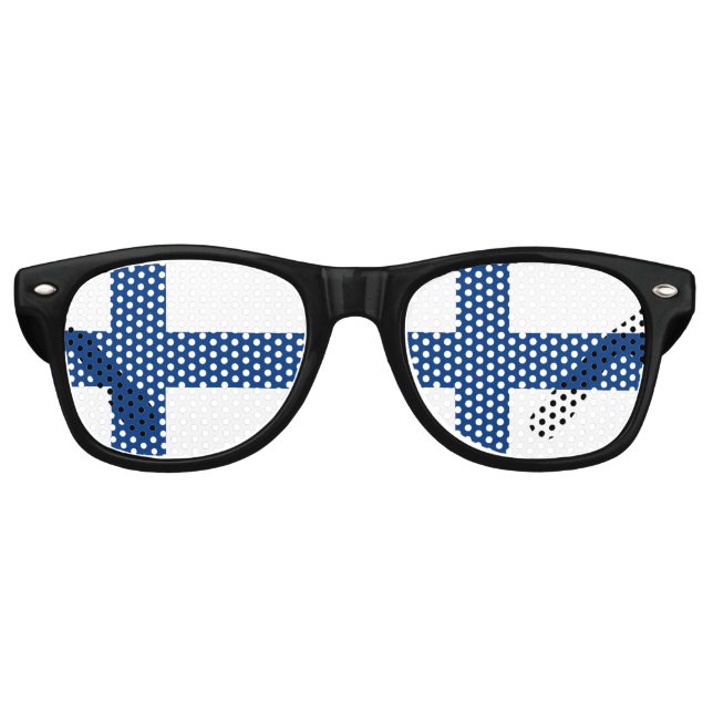 Gafas De Fiesta Retro Bandera de Finlandia (Anverso)