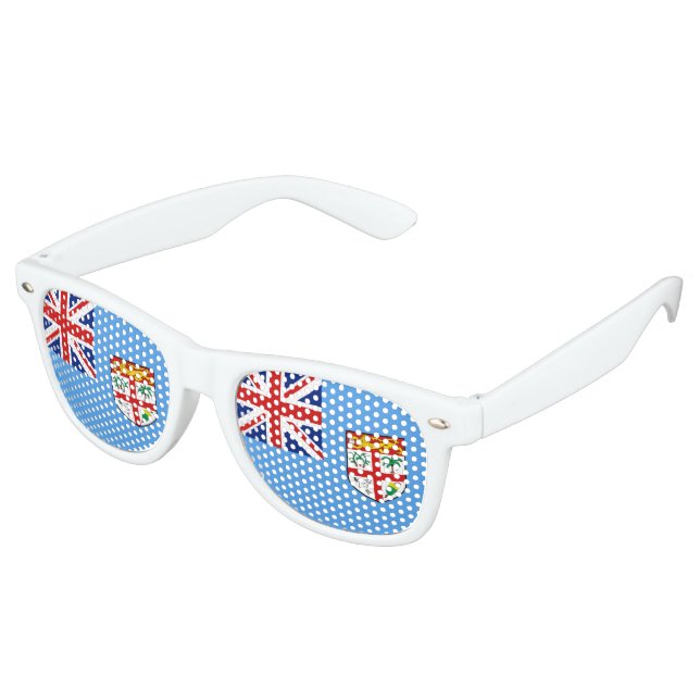 Gafas De Fiesta Retro Bandera de Fiyi (Ángulo)