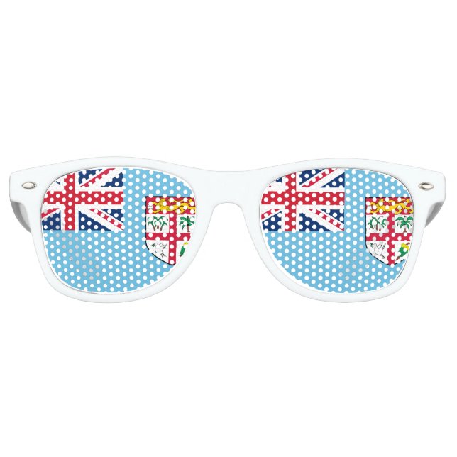 Gafas De Fiesta Retro Bandera de Fiyi (Anverso)