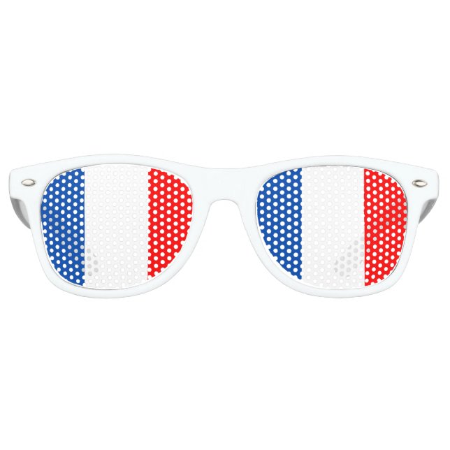 Gafas De Fiesta Retro Bandera de Francia (Anverso)