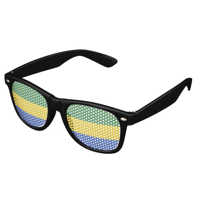 Gafas De Fiesta Retro Bandera de Gabón (Ángulo)