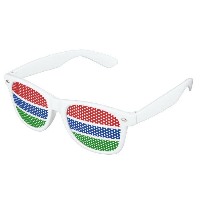 Gafas De Fiesta Retro Bandera de Gambia (Ángulo)