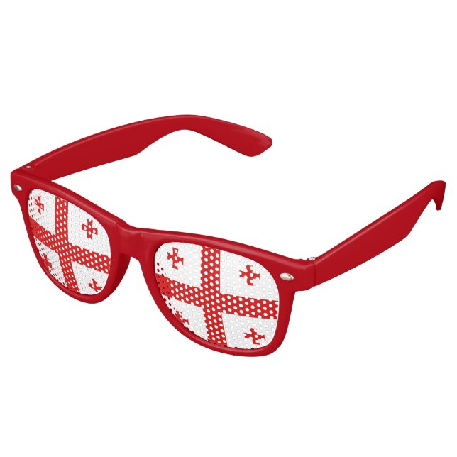 Gafas De Fiesta Retro Bandera de Georgia (Ángulo)