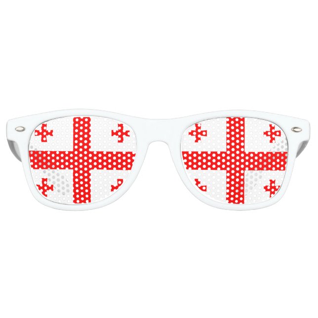 Gafas De Fiesta Retro Bandera de Georgia (Anverso)