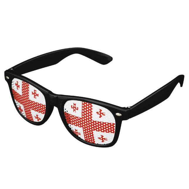 Gafas De Fiesta Retro Bandera de Georgia (Ángulo)
