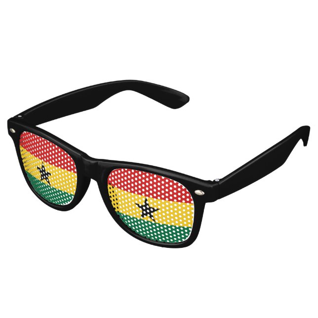Gafas De Fiesta Retro Bandera de Ghana (Ángulo)