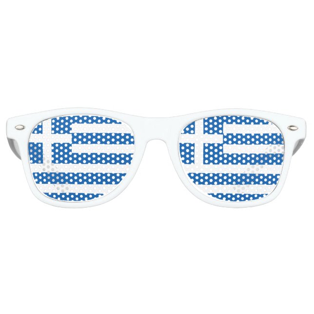Gafas De Fiesta Retro Bandera de Grecia (Anverso)