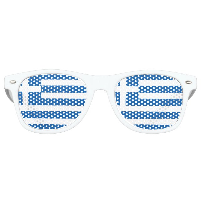 Gafas De Fiesta Retro Bandera de Grecia (Anverso)
