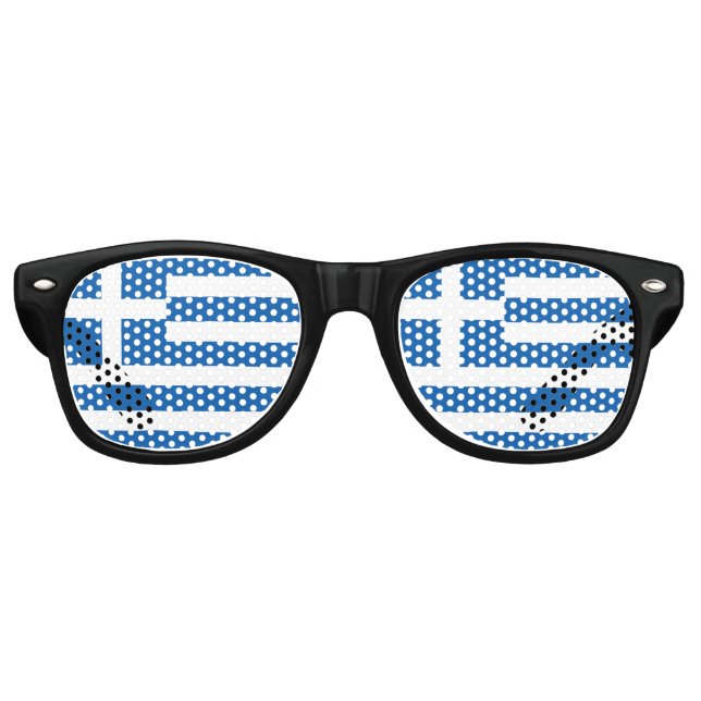 Gafas De Fiesta Retro Bandera de Grecia (Anverso)