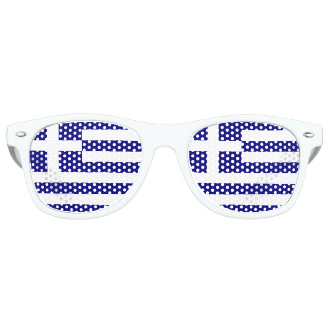 Gafas De Fiesta Retro Bandera de Grecia (Anverso)
