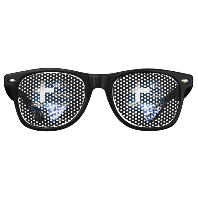 Gafas De Fiesta Retro bandera de Grecia (Anverso)