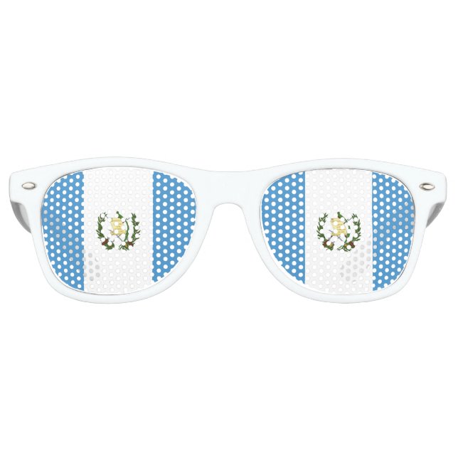 Gafas De Fiesta Retro Bandera de Guatemala (Anverso)