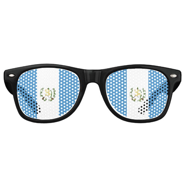 Gafas De Fiesta Retro Bandera de Guatemala (Anverso)
