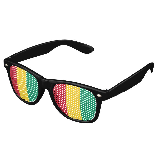 Gafas De Fiesta Retro Bandera de Guinea (Ángulo)