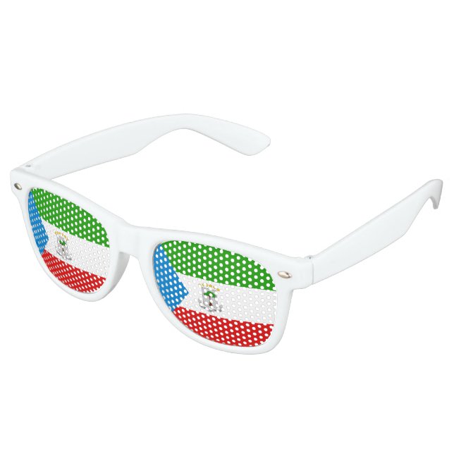 Gafas De Fiesta Retro Bandera de Guinea Ecuatorial (Ángulo)