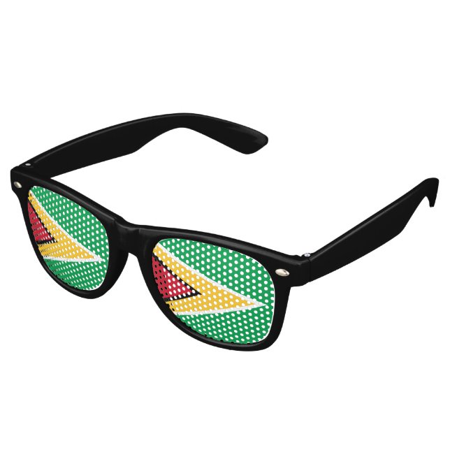 Gafas De Fiesta Retro Bandera de Guyana (Ángulo)