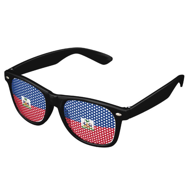 Gafas De Fiesta Retro Bandera de Haití (Ángulo)