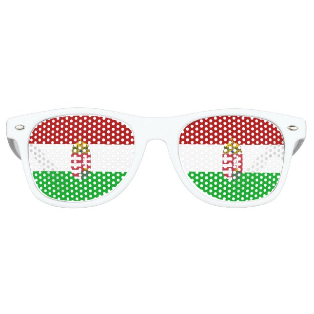 Gafas De Fiesta Retro Bandera de Hungría (Anverso)