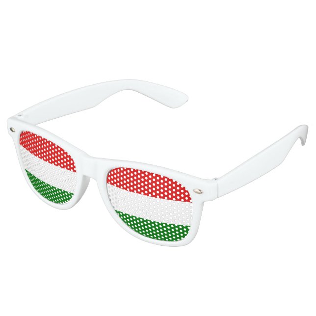 Gafas De Fiesta Retro Bandera de Hungría (Ángulo)