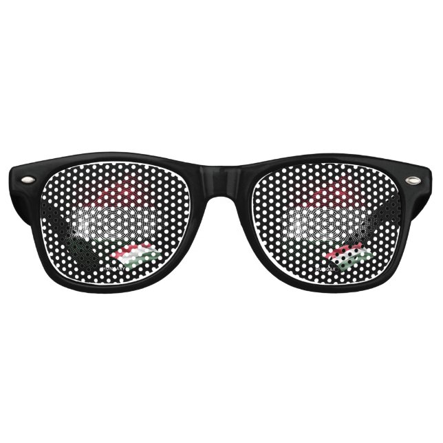 Gafas De Fiesta Retro bandera de Hungría (Anverso)