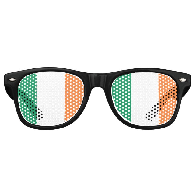 Gafas De Fiesta Retro Bandera de Irlanda (Anverso)