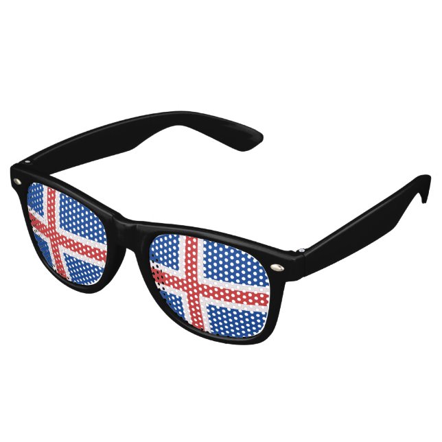 Gafas De Fiesta Retro Bandera de Islandia (Ángulo)