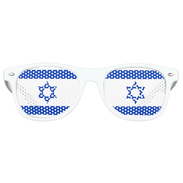 Gafas De Fiesta Retro Bandera de Israel (Anverso)