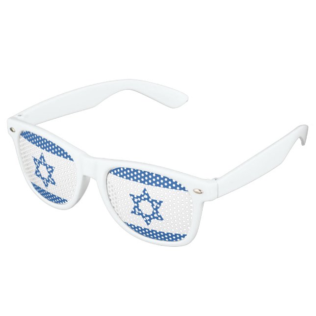 Gafas De Fiesta Retro Bandera de Israel (Ángulo)