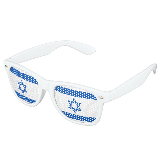 Gafas De Fiesta Retro Bandera de Israel (Ángulo)