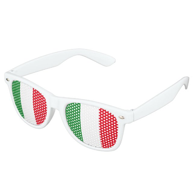 Gafas De Fiesta Retro Bandera de Italia (Ángulo)